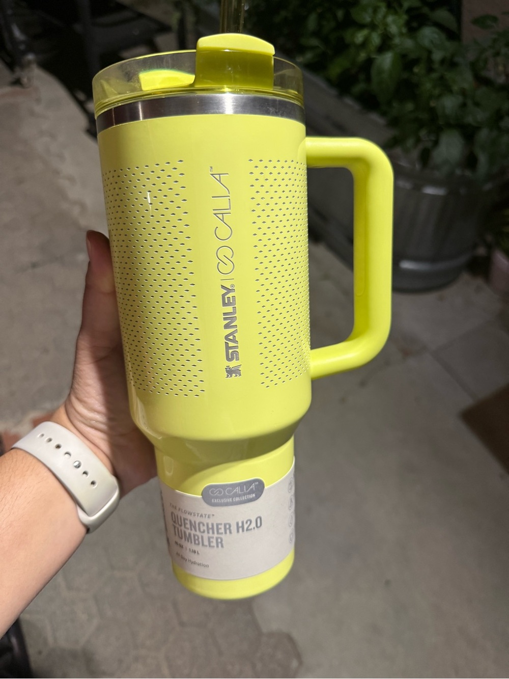 Stanley Neon Yellow Insulated Handle Tumbler